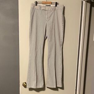 Banana Republic Striped Pants - Gray and White